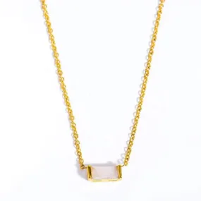 Love Waterproof Birthstone OCTOBER Necklace 18K Gold Plating