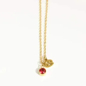 Love Waterproof July & Cancer Necklace Gold Plating