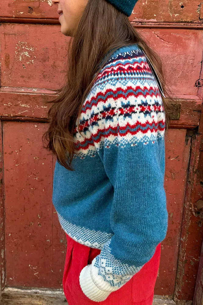 Lowie Caerphilly Fairisle Jumper in Blue