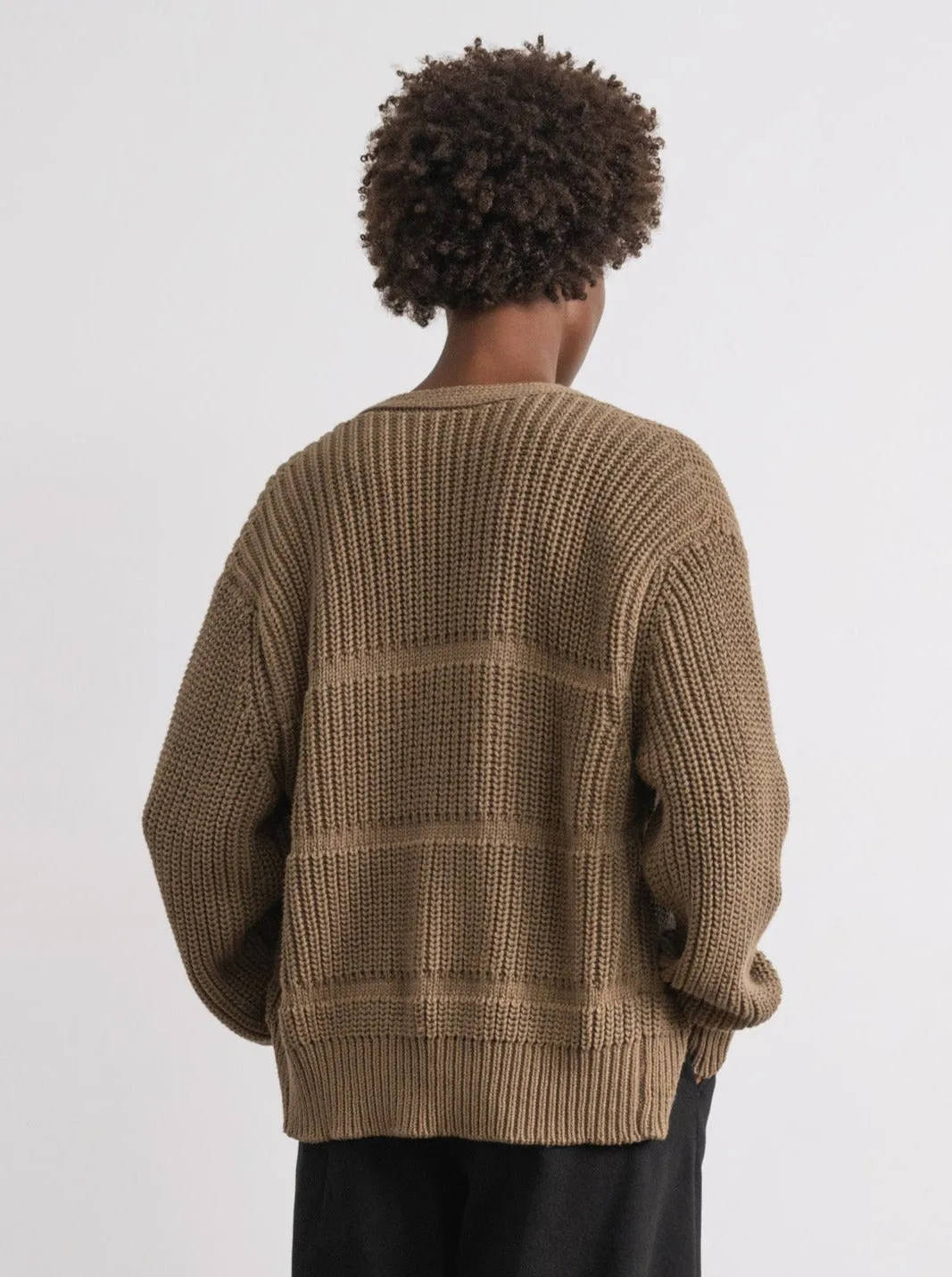 Margot Cardigan, Organic Tanguis Cotton, Taupe