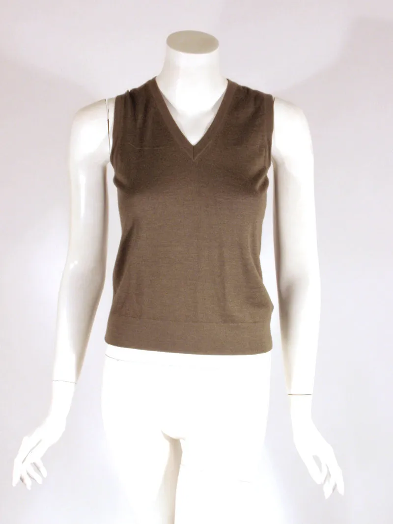 MARLOWE 2 pc Dark Gray Tank and Cashmere Cardigan