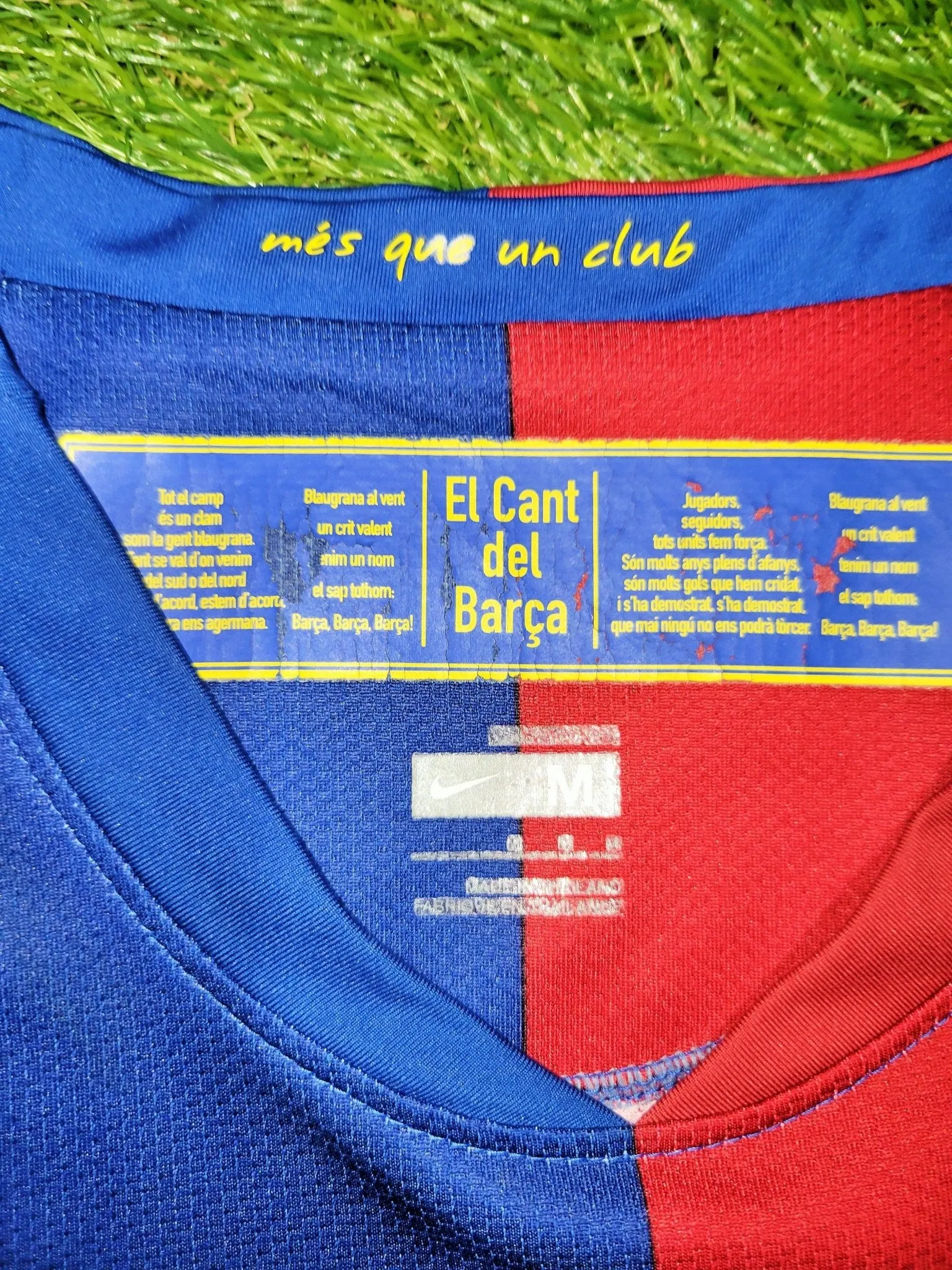 Messi Barcelona TREBLE SEASON 2008 2009 Home Soccer Jersey Shirt M SKU# 286784-655