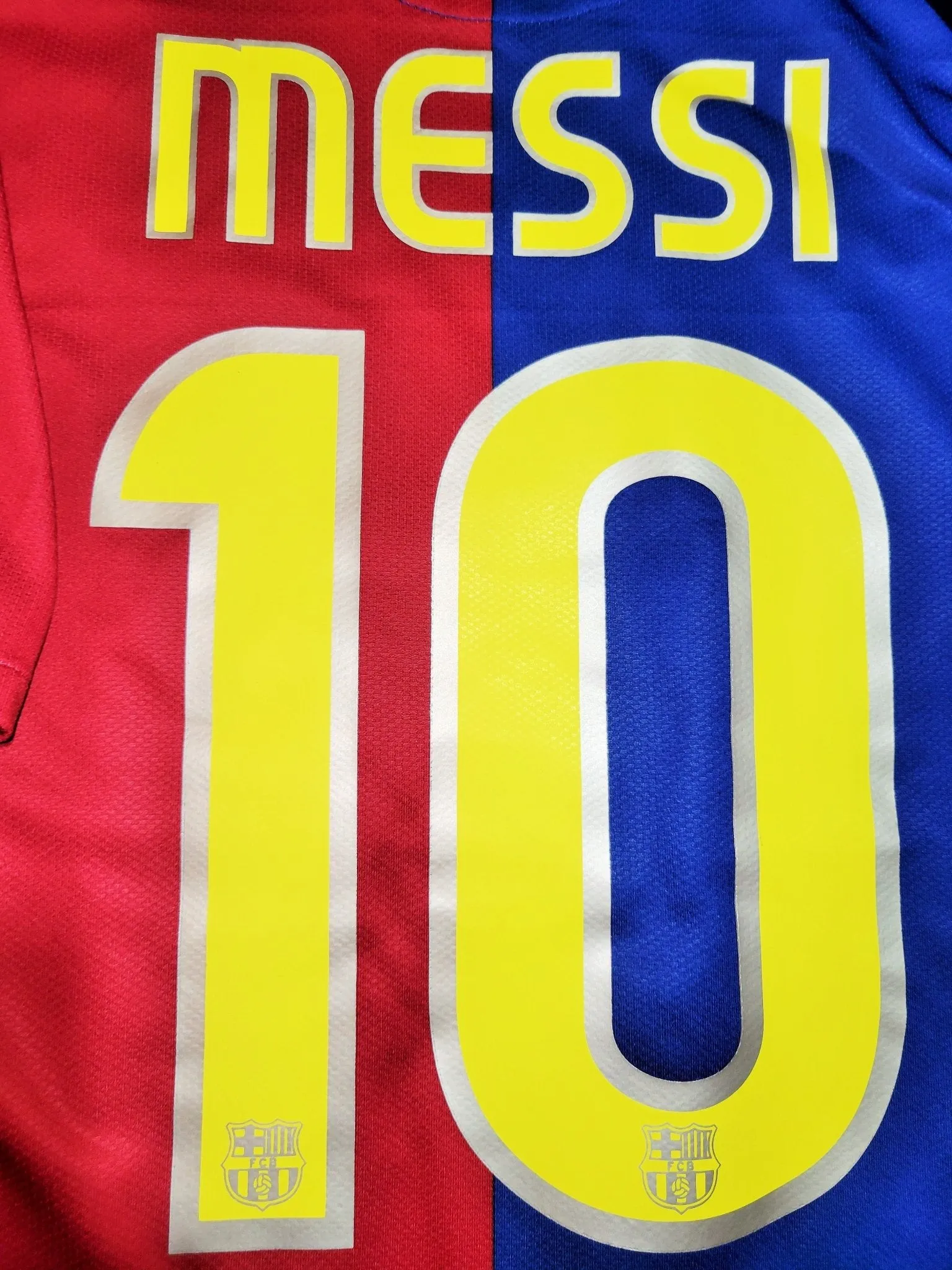 Messi Barcelona TREBLE SEASON 2008 2009 Home Soccer Jersey Shirt M SKU# 286784-655