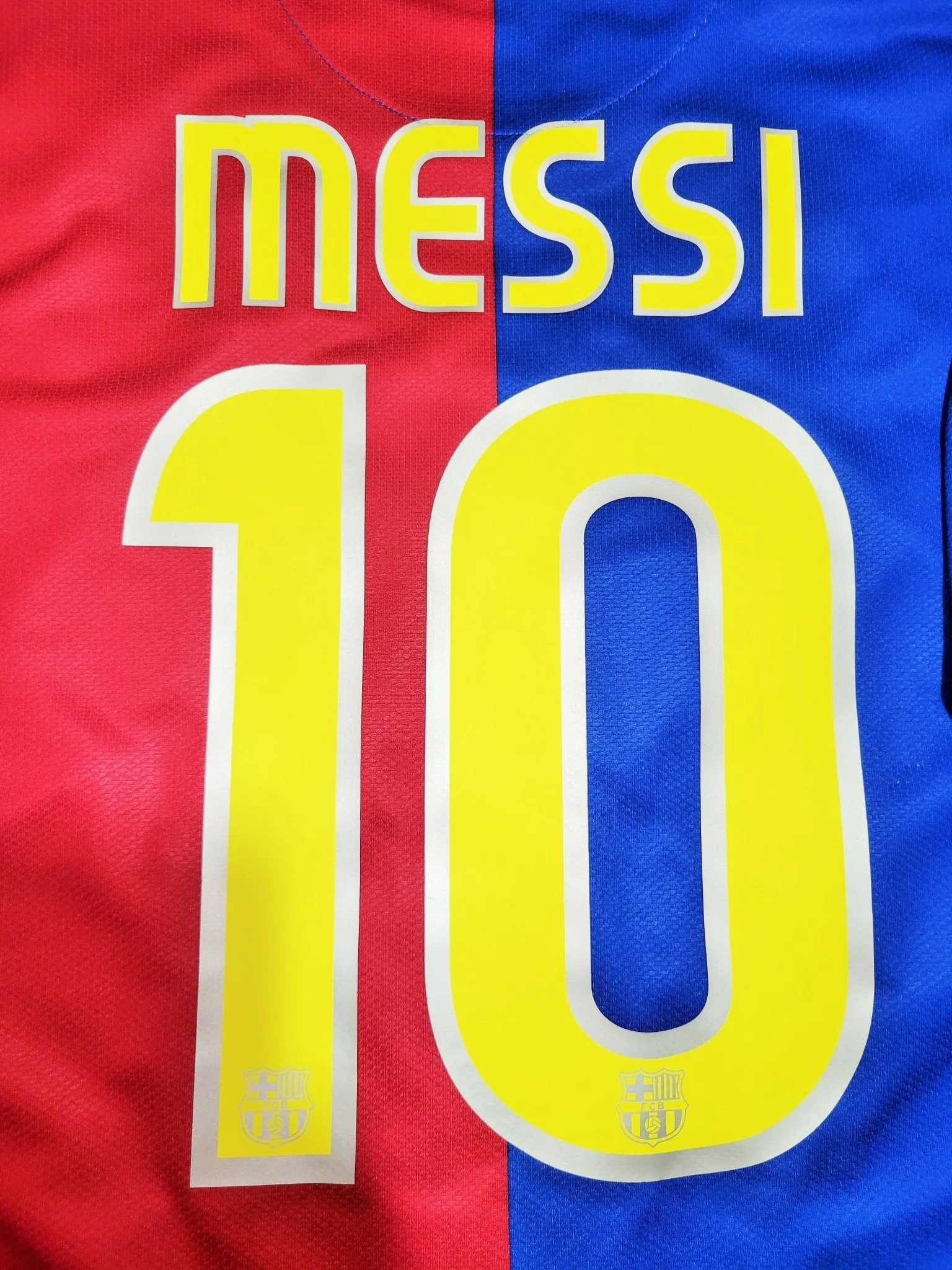 Messi Barcelona TREBLE SEASON 2008 2009 Home Soccer Jersey Shirt XL SKU# 286784-655