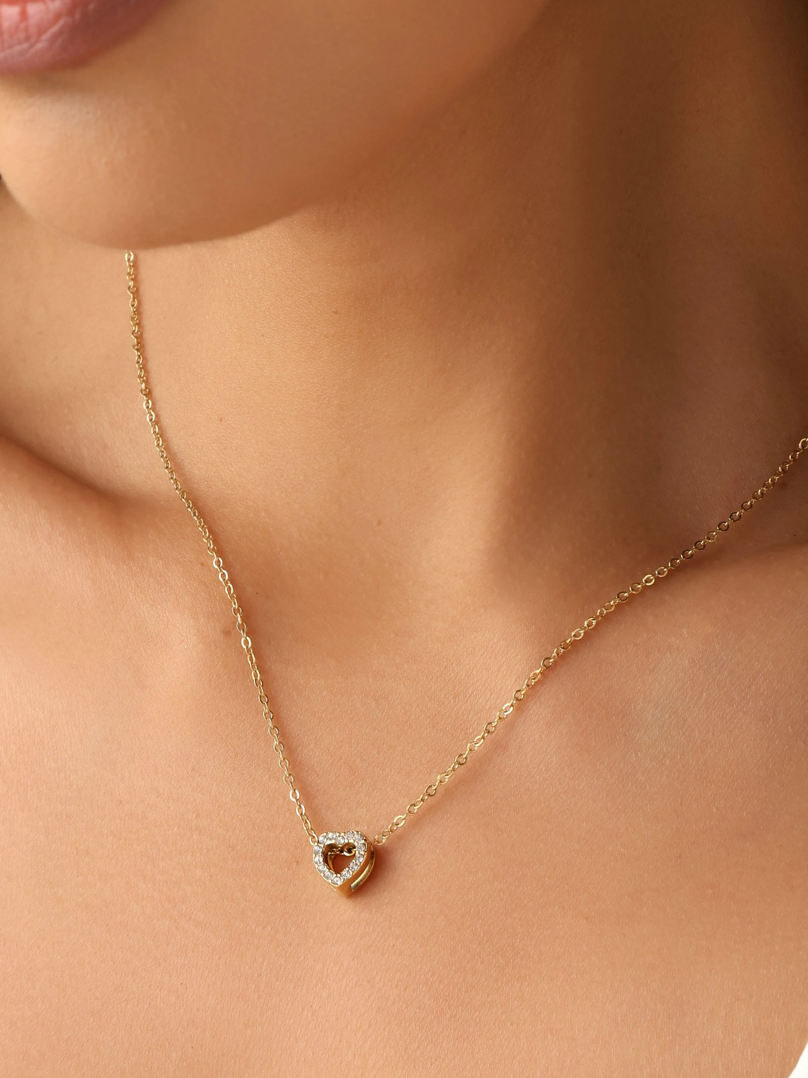 Mini Heart Charm Necklace