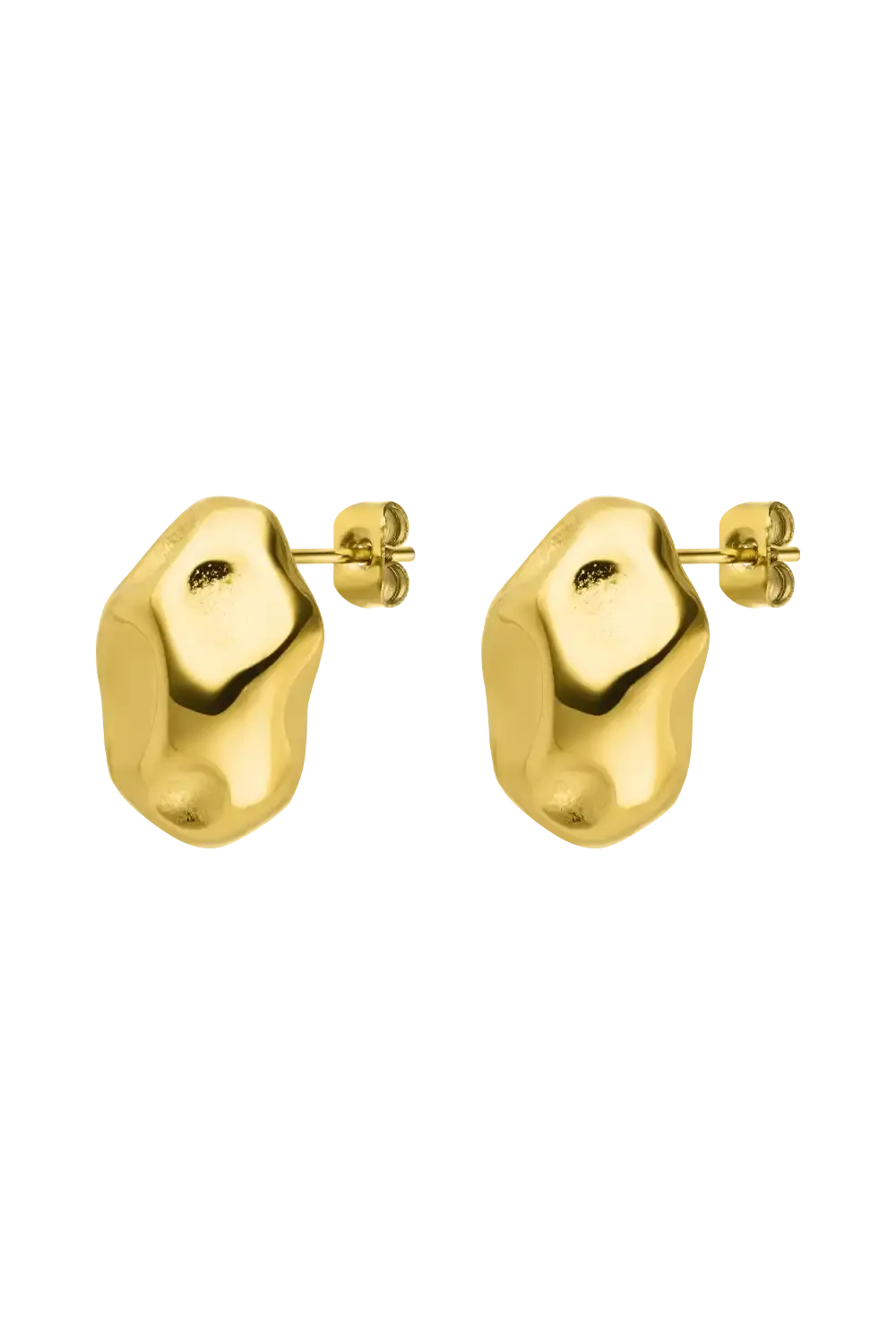 Molten Ear Stud 14K Gold Plated