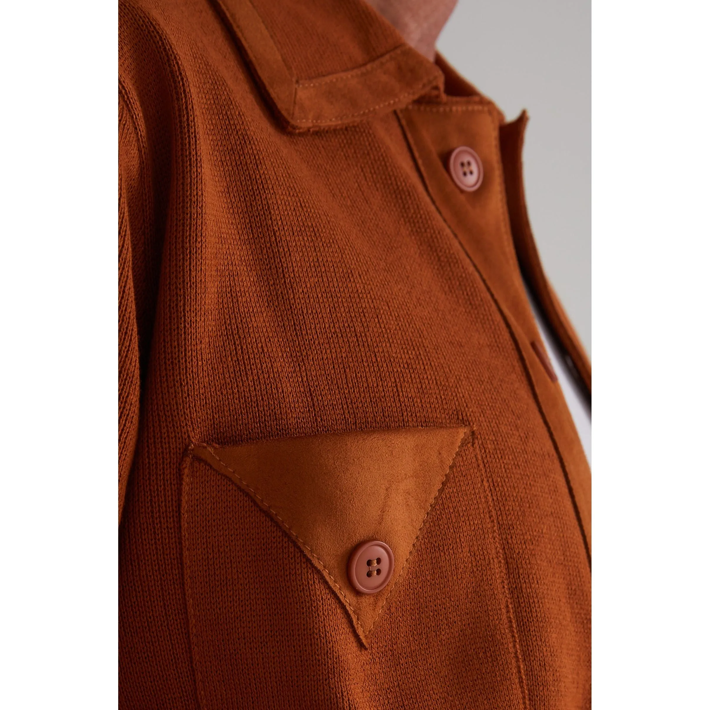 Mr Bridger - 'The Montana' Minimalist L/S Toffee - Polo Knitwear