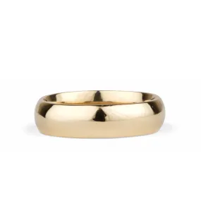 Muir Half Round Wide Band - 14k yellow gold - 5mm -size 9