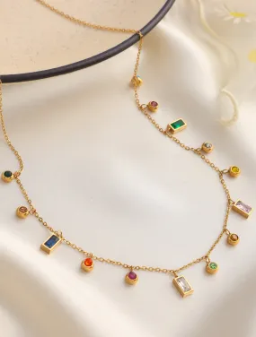 Multi-Color Stones Necklace