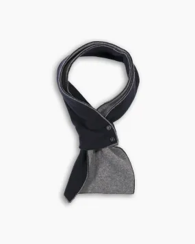 Navy & Grey Cashmere Mini Scarf