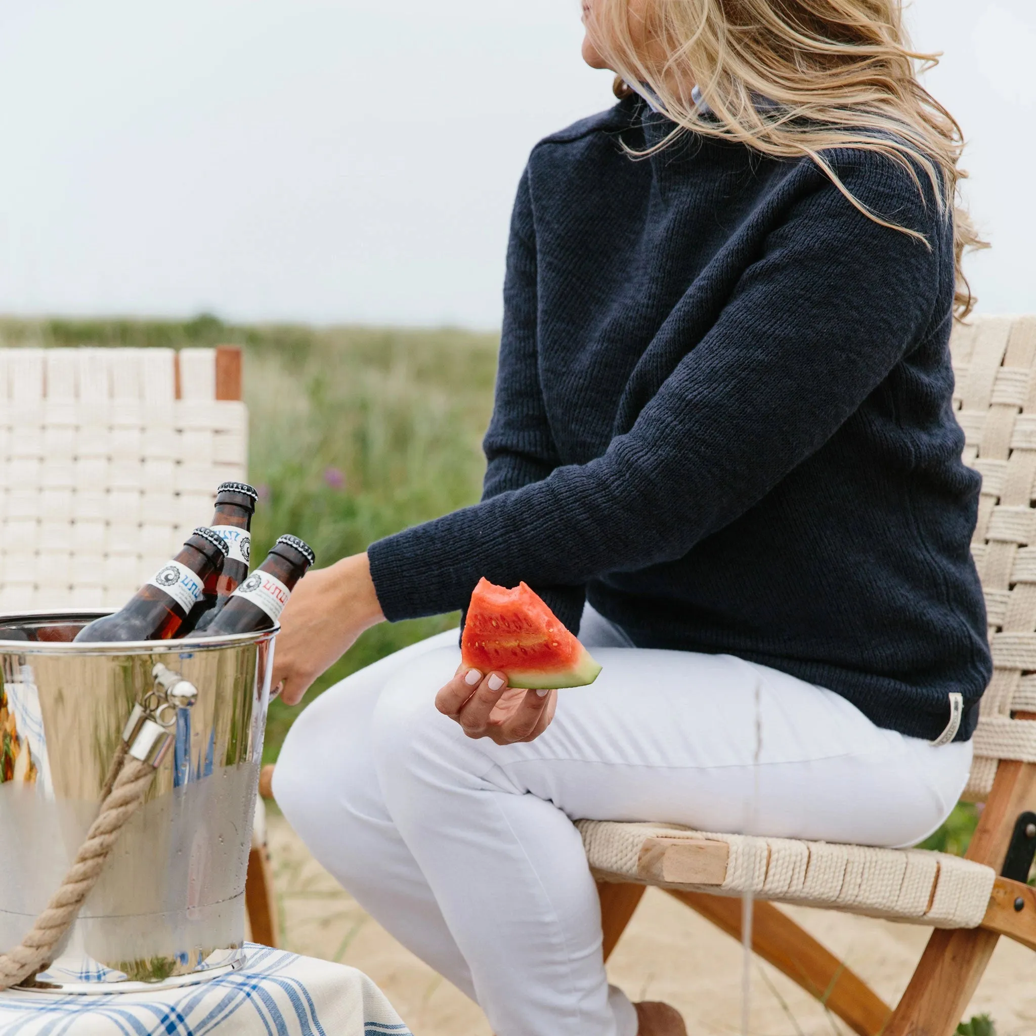 Navy Boatneck Sweater