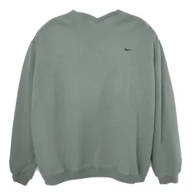 Nike 90s Embroidered Small Swoosh V-Neck Sweatshirt (XL)