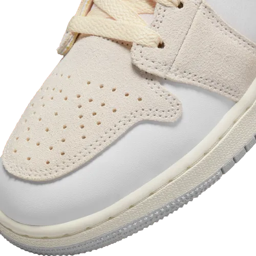 Nike Air Jordan 1 Mid SE Craft Inside Out White Grey (GS) Women's