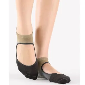 Nina Grip Sock - Black and Tan