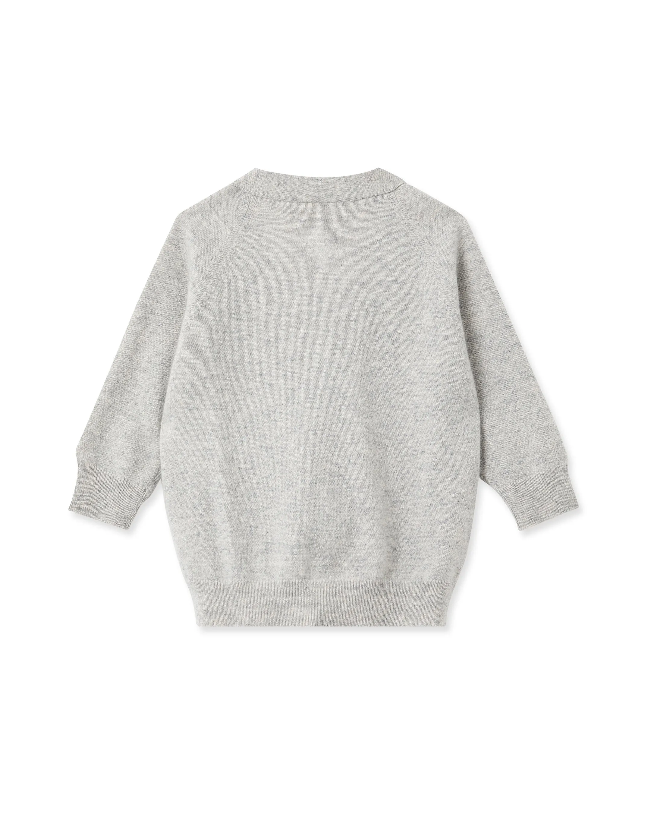 Panda Pocket Cashmere Cardigan Fumo Grey