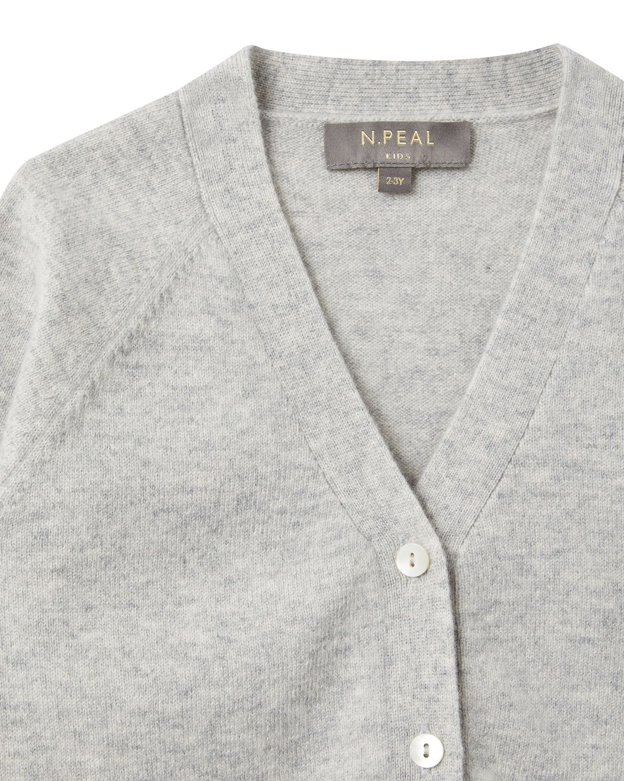 Panda Pocket Cashmere Cardigan Fumo Grey