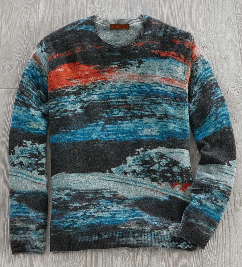 Cashmere Artic Print Sweater by Patrick James