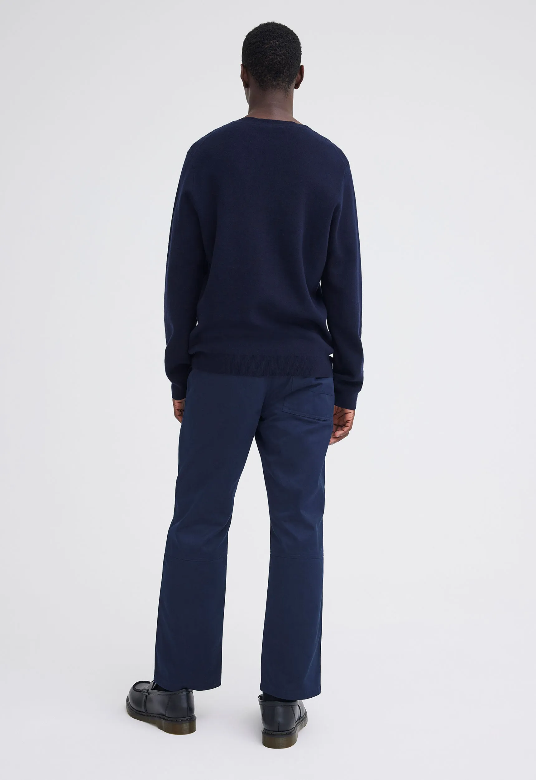 Poster Cotton Cashmere Sweater - Darkest Navy