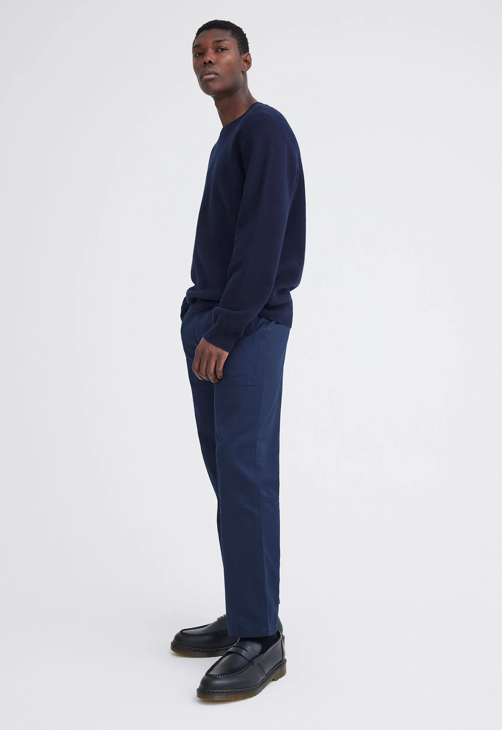 Poster Cotton Cashmere Sweater - Darkest Navy