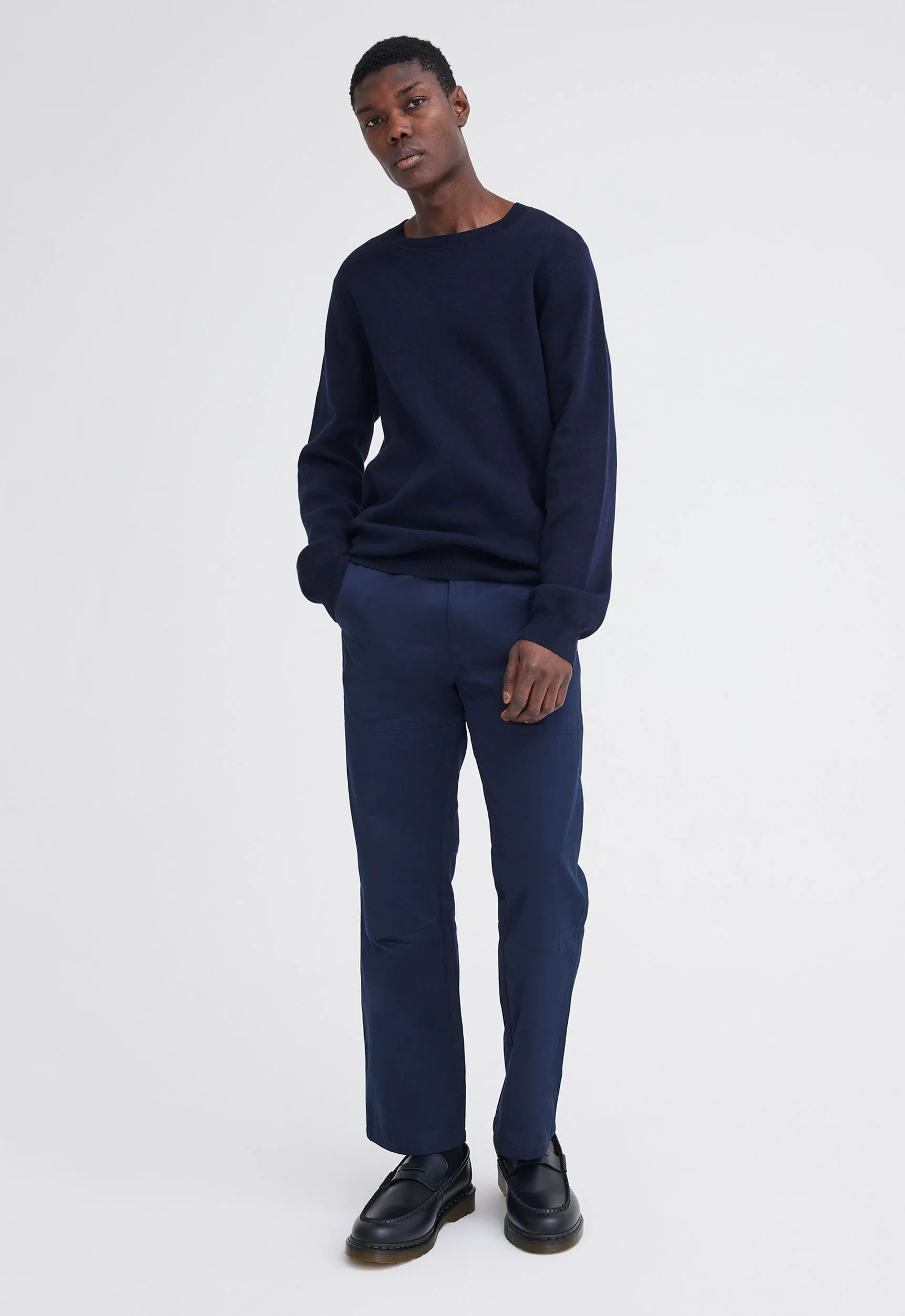 Poster Cotton Cashmere Sweater - Darkest Navy