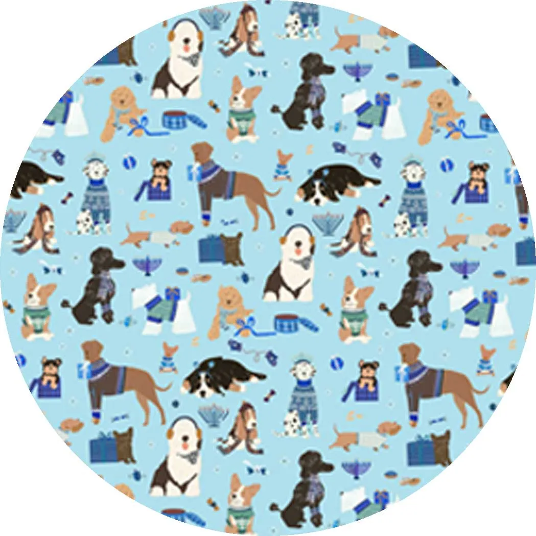 [Pre Order] Merry & Bright Hanukkah Hounds - Bamboo Blankets (EST SHIP LATE OCT)