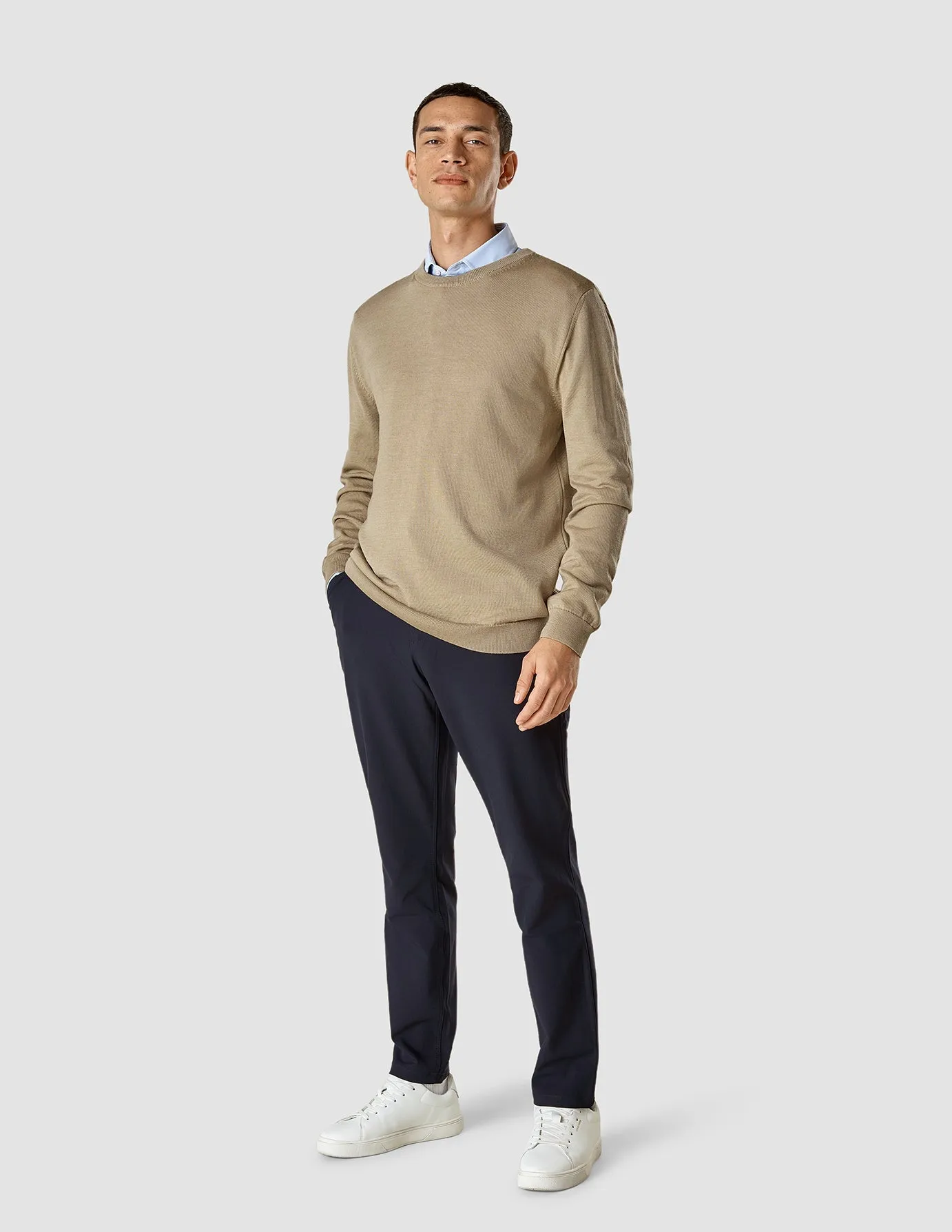 Premium Merino Crewneck Sahara