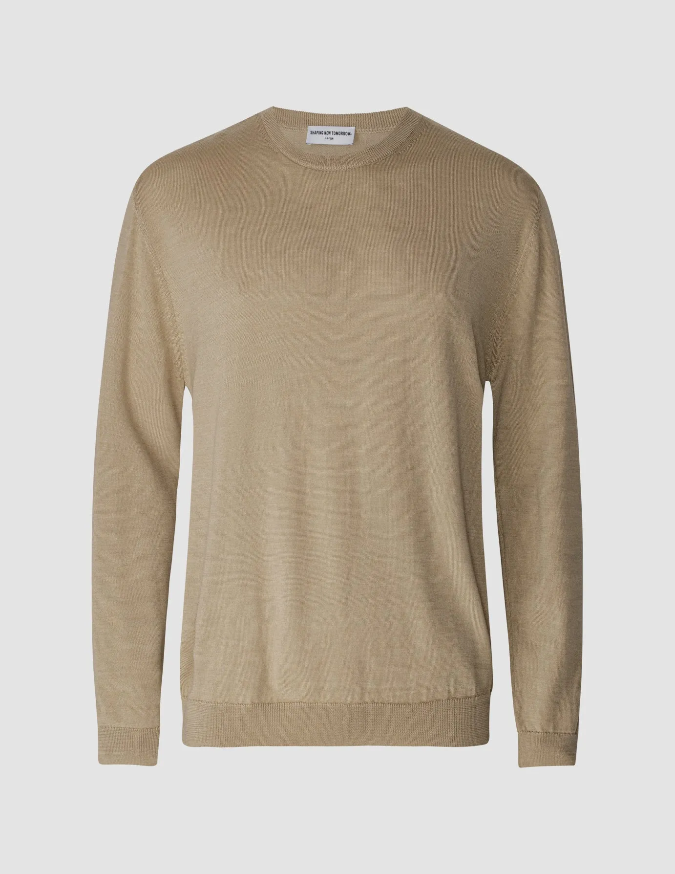 Premium Merino Crewneck Sahara