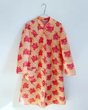 Quilted Floral Print Robe