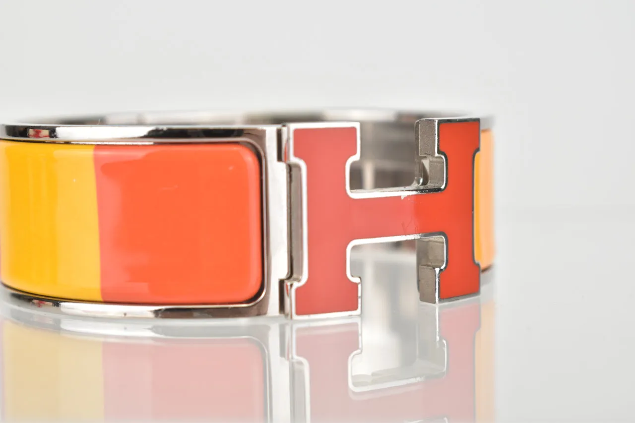 Rainbow Orange Enamel Wide Clic Clac H PM Bracelet