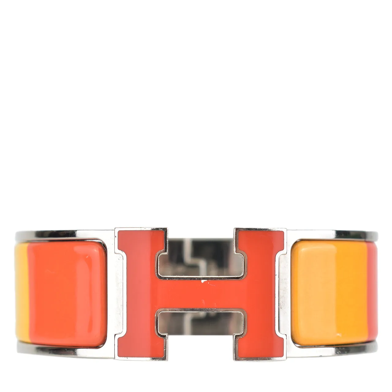 Rainbow Orange Enamel Wide Clic Clac H PM Bracelet