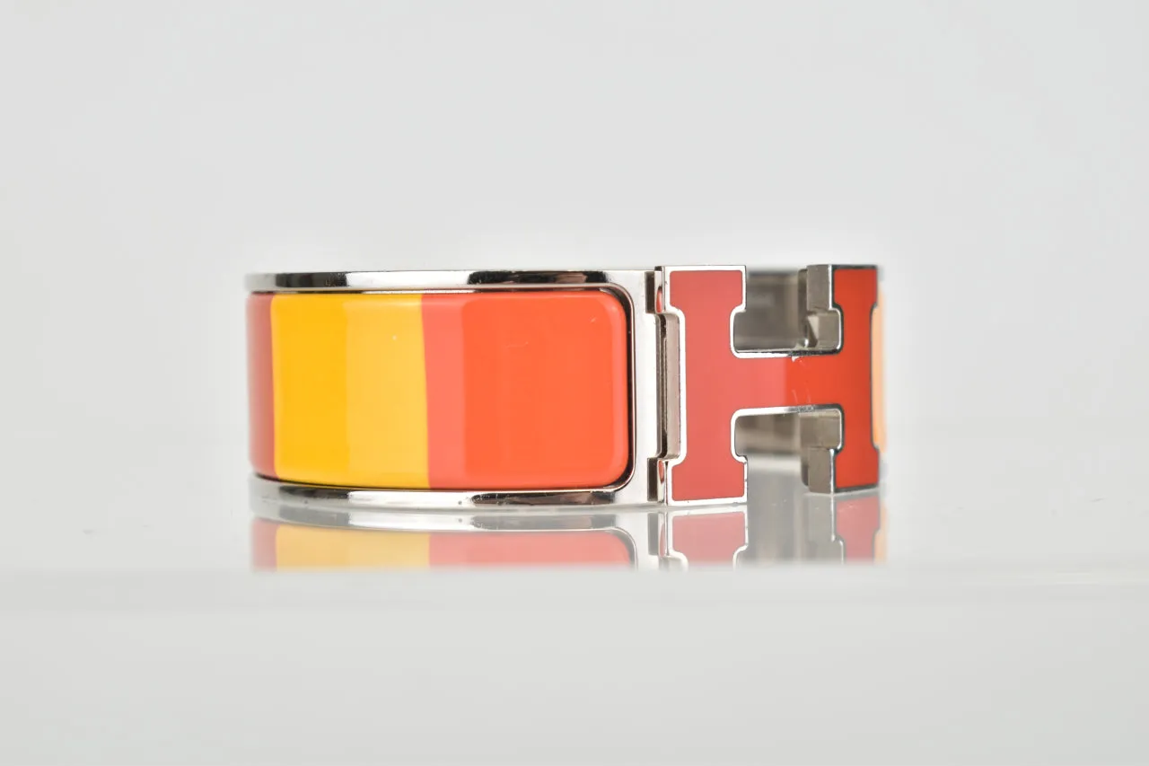 Rainbow Orange Enamel Wide Clic Clac H PM Bracelet