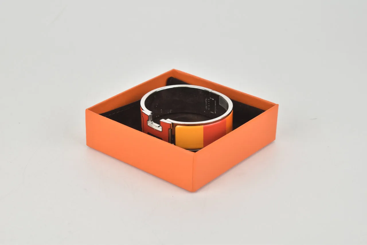 Rainbow Orange Enamel Wide Clic Clac H PM Bracelet