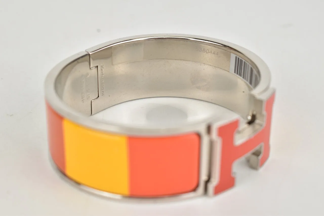 Rainbow Orange Enamel Wide Clic Clac H PM Bracelet