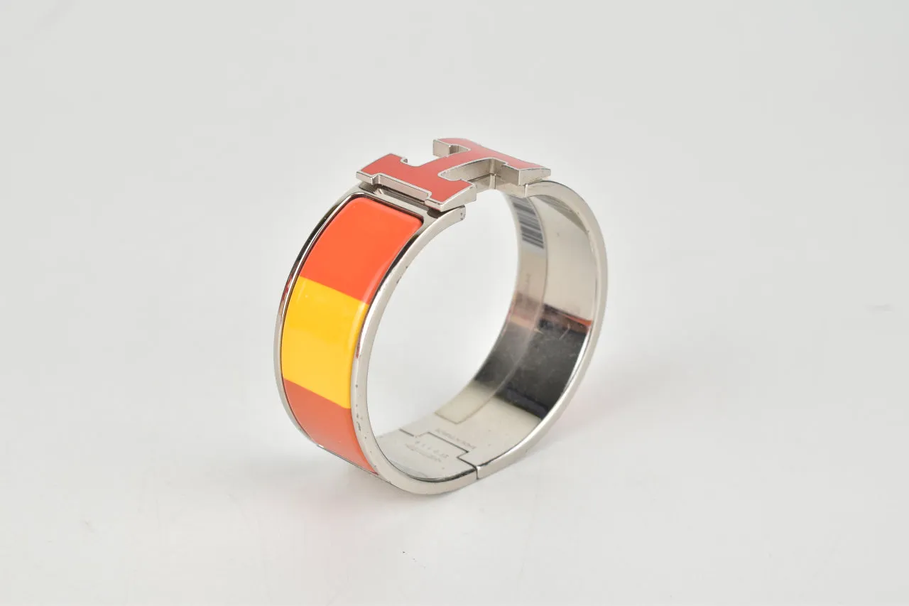 Rainbow Orange Enamel Wide Clic Clac H PM Bracelet