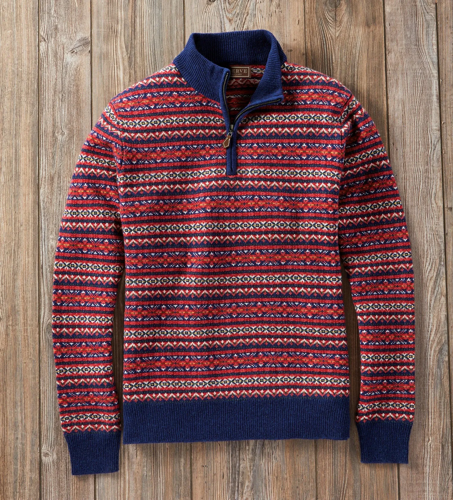 Reserve Fairisle Quarter-Zip Sweater