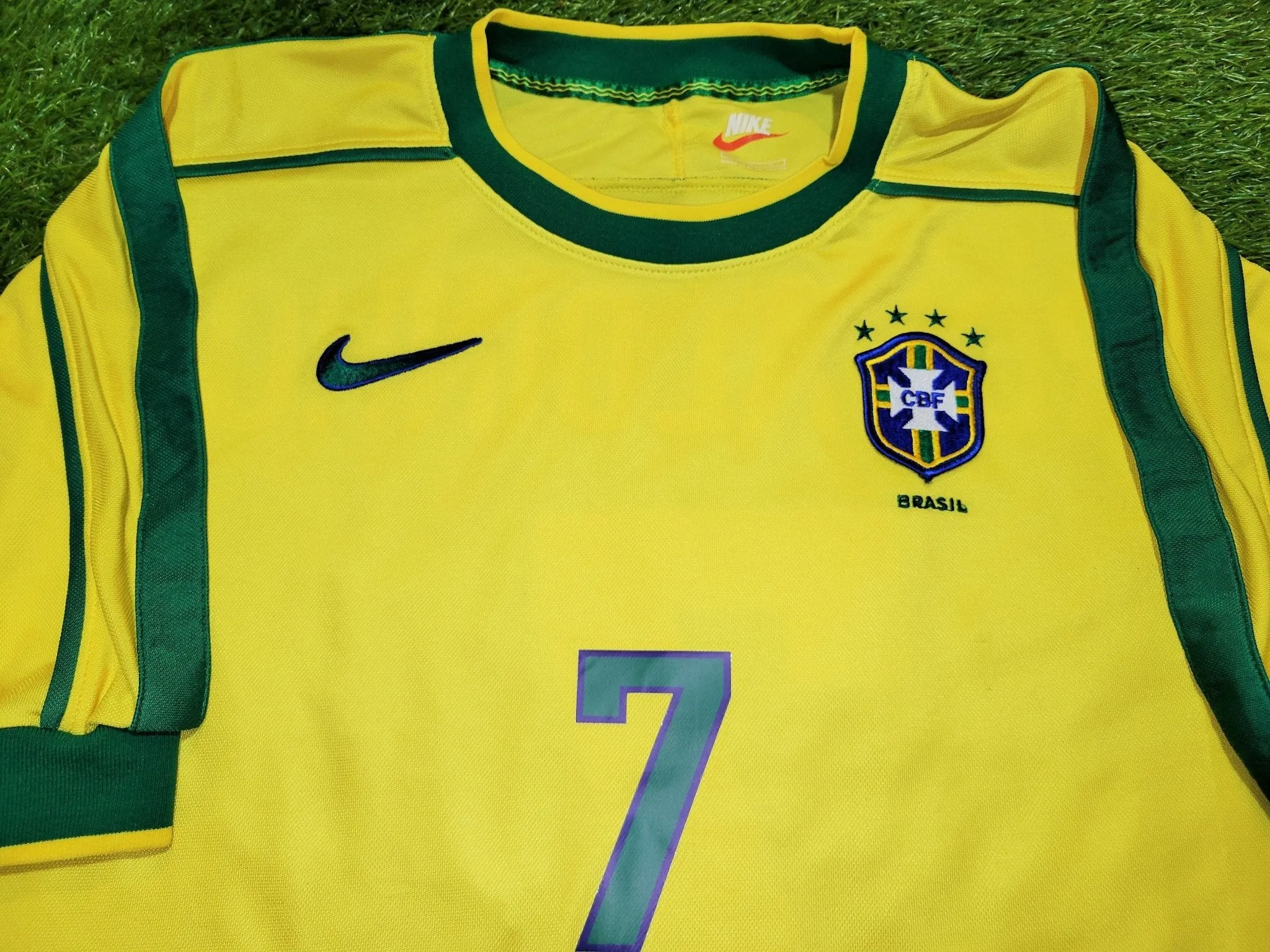 Ronaldinho Brazil 1999 CONFEDERATIONS CUP Home Nike Jersey Shirt Camiseta L