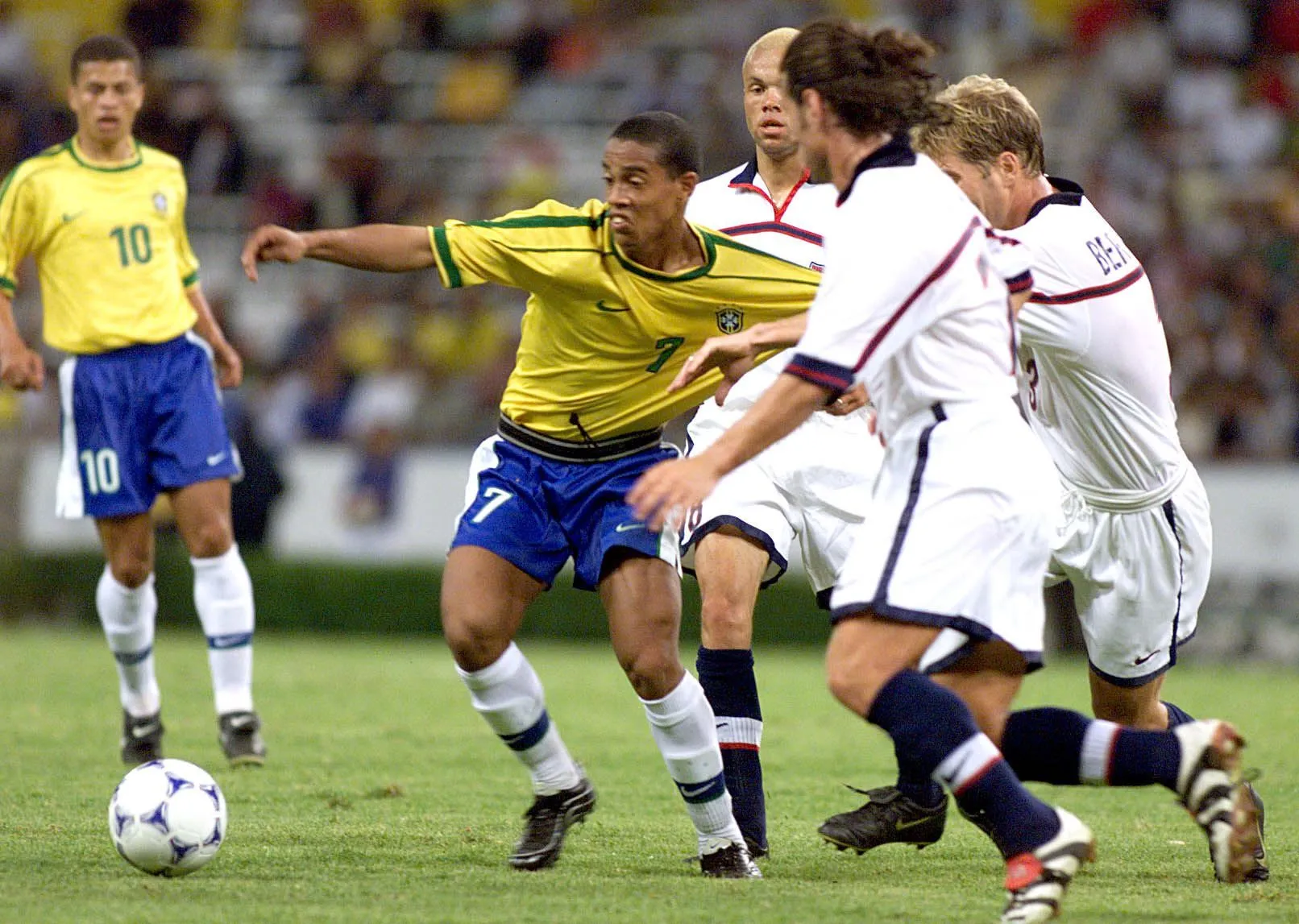 Ronaldinho Brazil 1999 CONFEDERATIONS CUP Home Nike Jersey Shirt Camiseta L