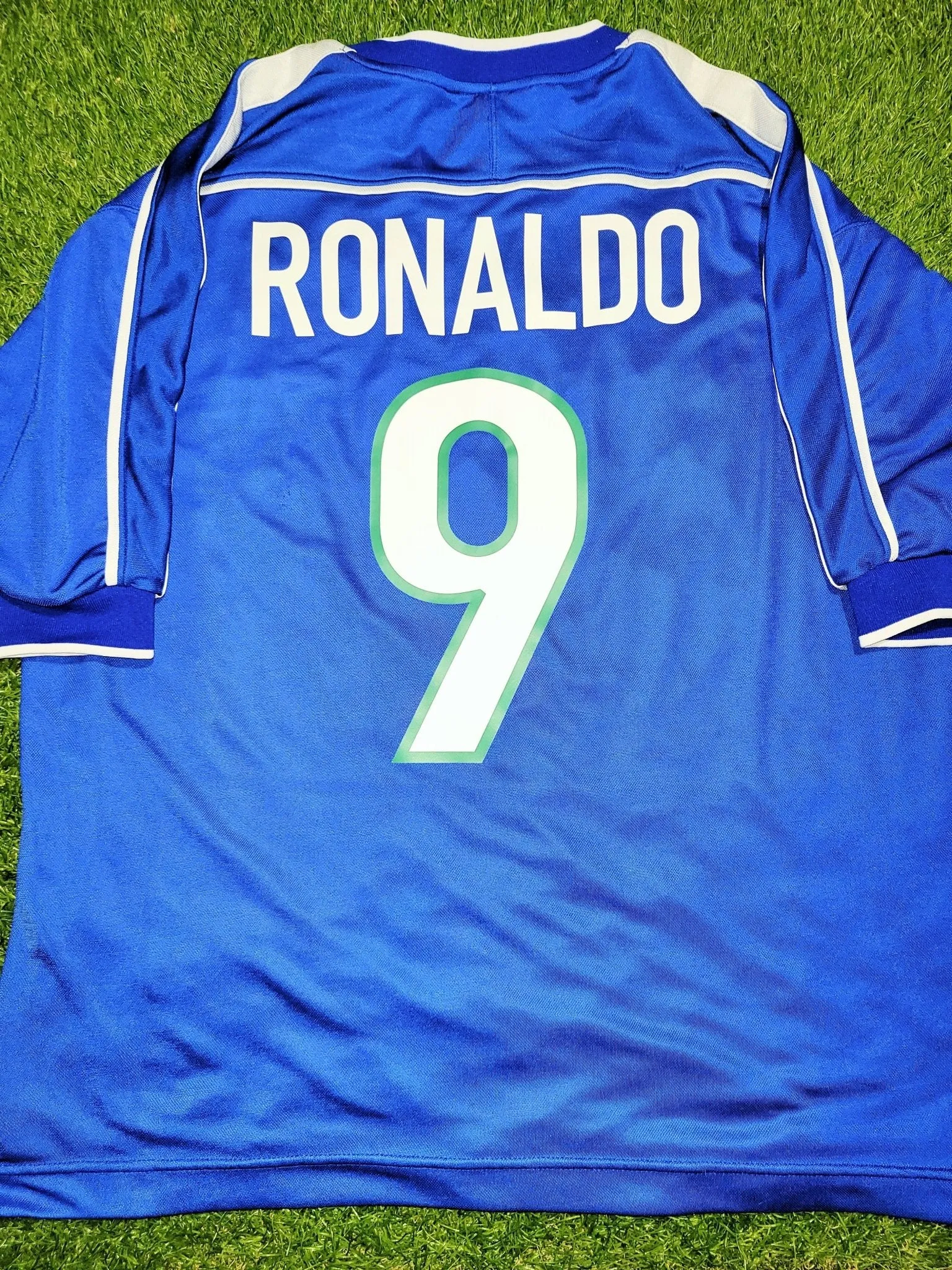 Ronaldo Brazil 1998 WORLD CUP Away Soccer Jersey Shirt XL