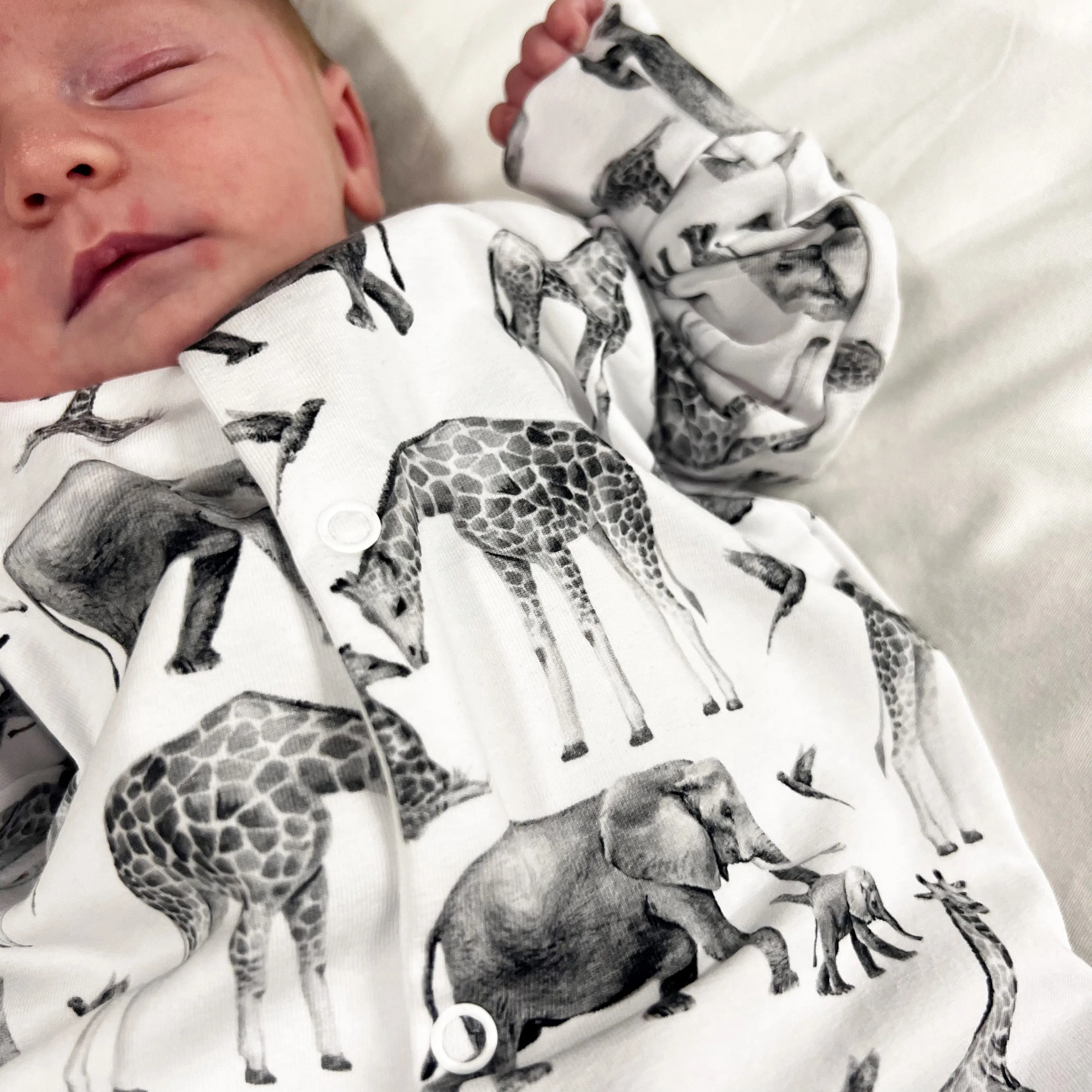 Safari cotton sleepsuit