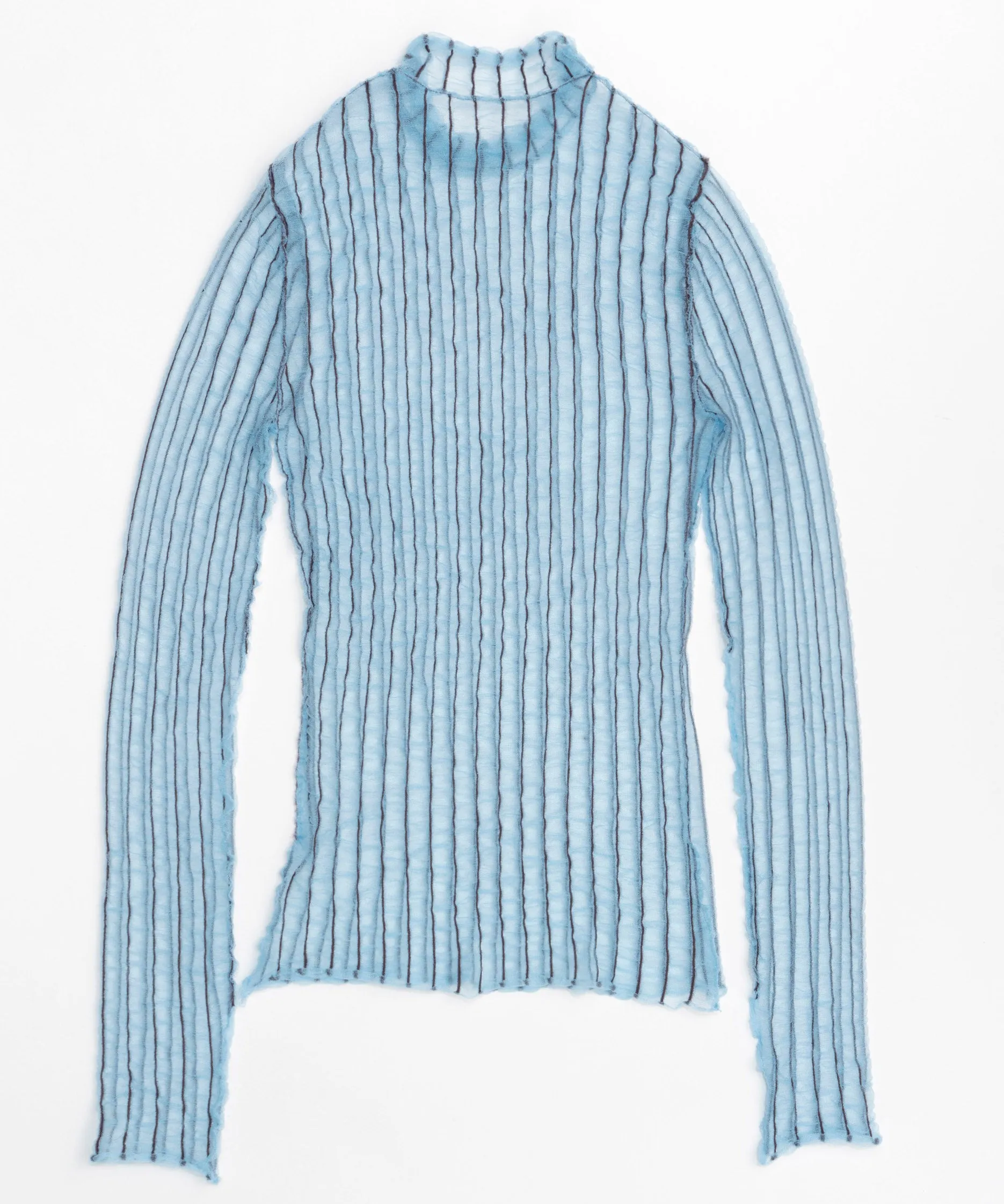 Shirring Stripe Sheer Knitwear