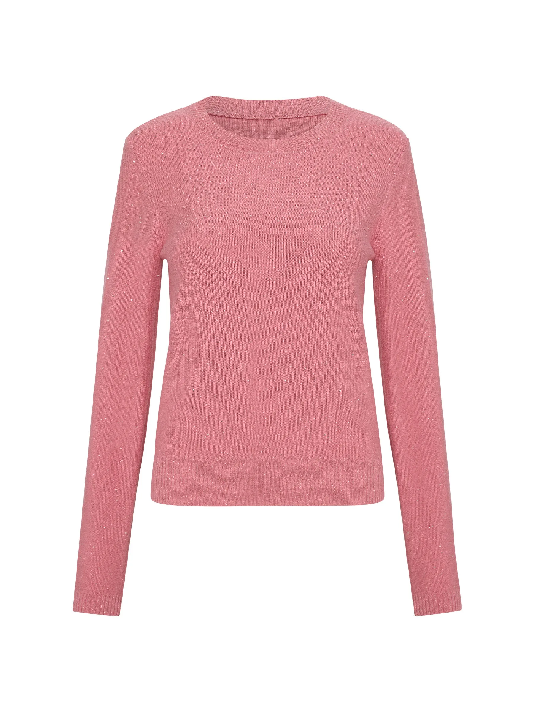 Sparkle Cashmere Sweater - Rose Pink (Size Large Only)