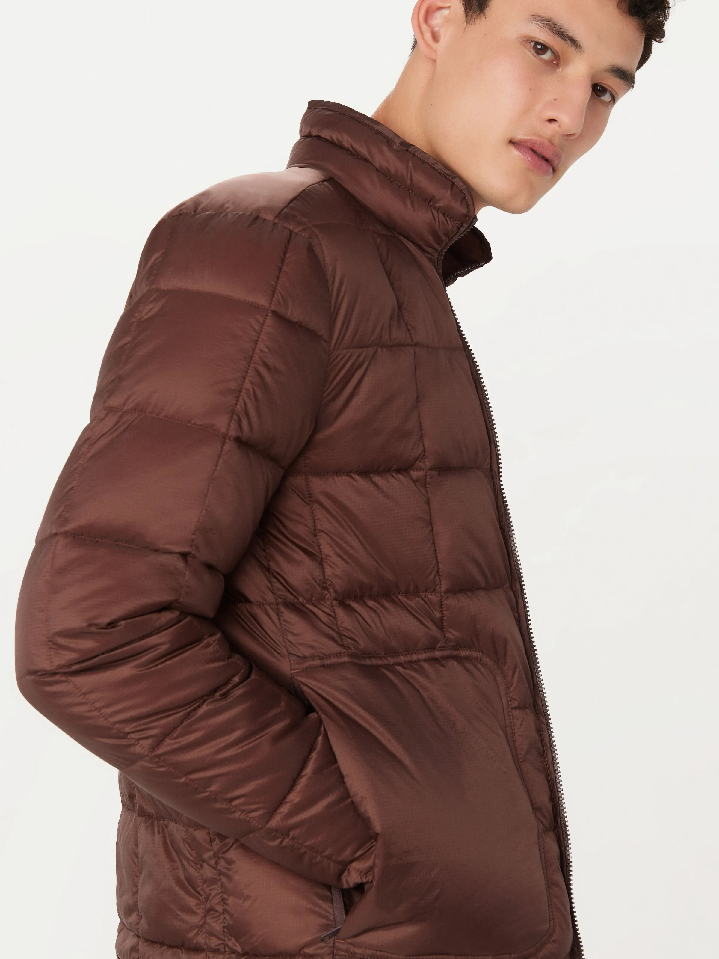 The Aero Packable Jacket in Deep Brown