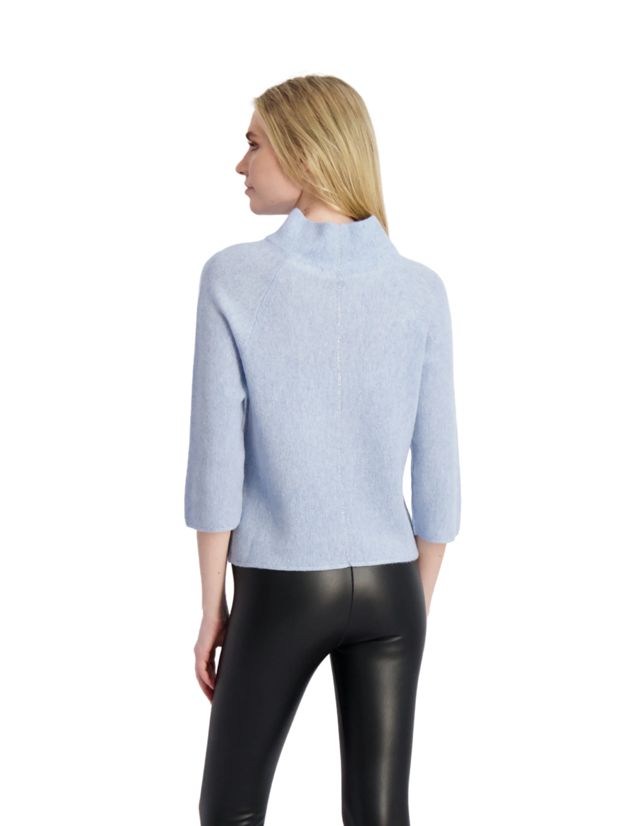 The Paddington - Cashmere Mock Neck WAREHOUSE MOVING SALE- FINAL SALE /No Returns/No Exchanges