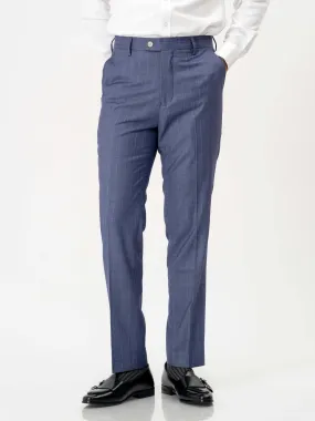 Trousers With Belt Loop - Iris Blue Stripes (Stretchable)