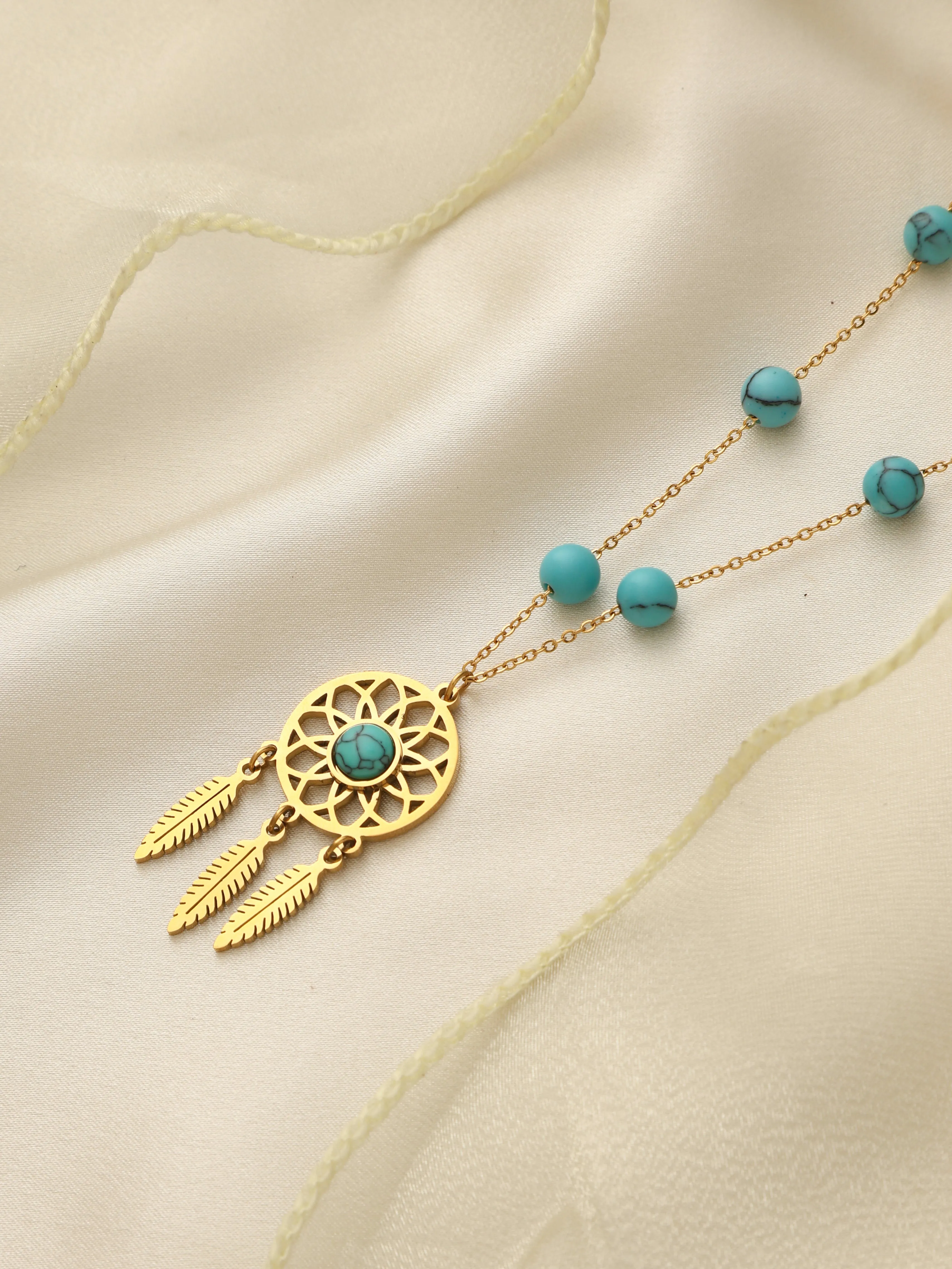 Turquoise Dreamcatcher Necklace