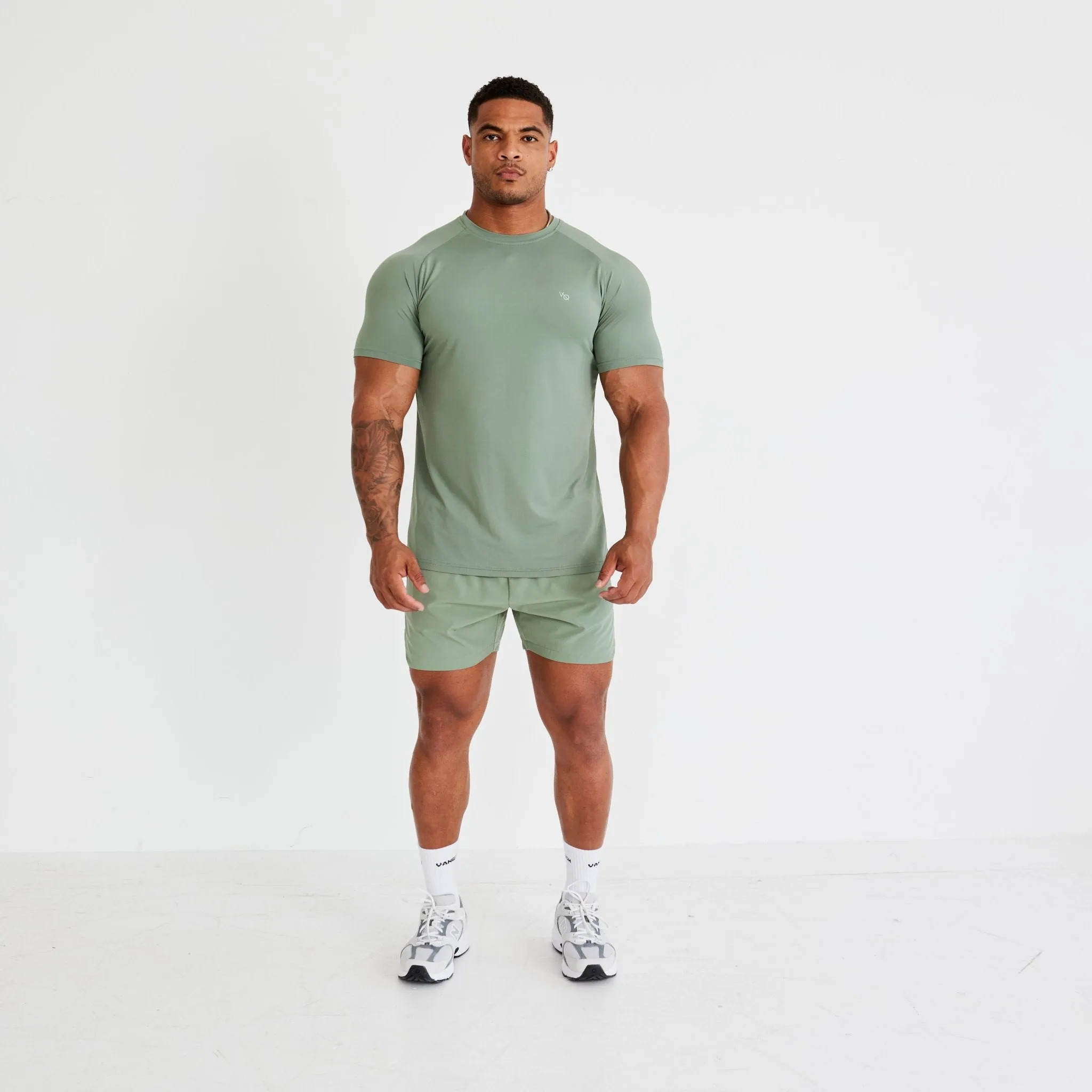 Vanquish Essential Green Performance Short Sleeve T Shirt