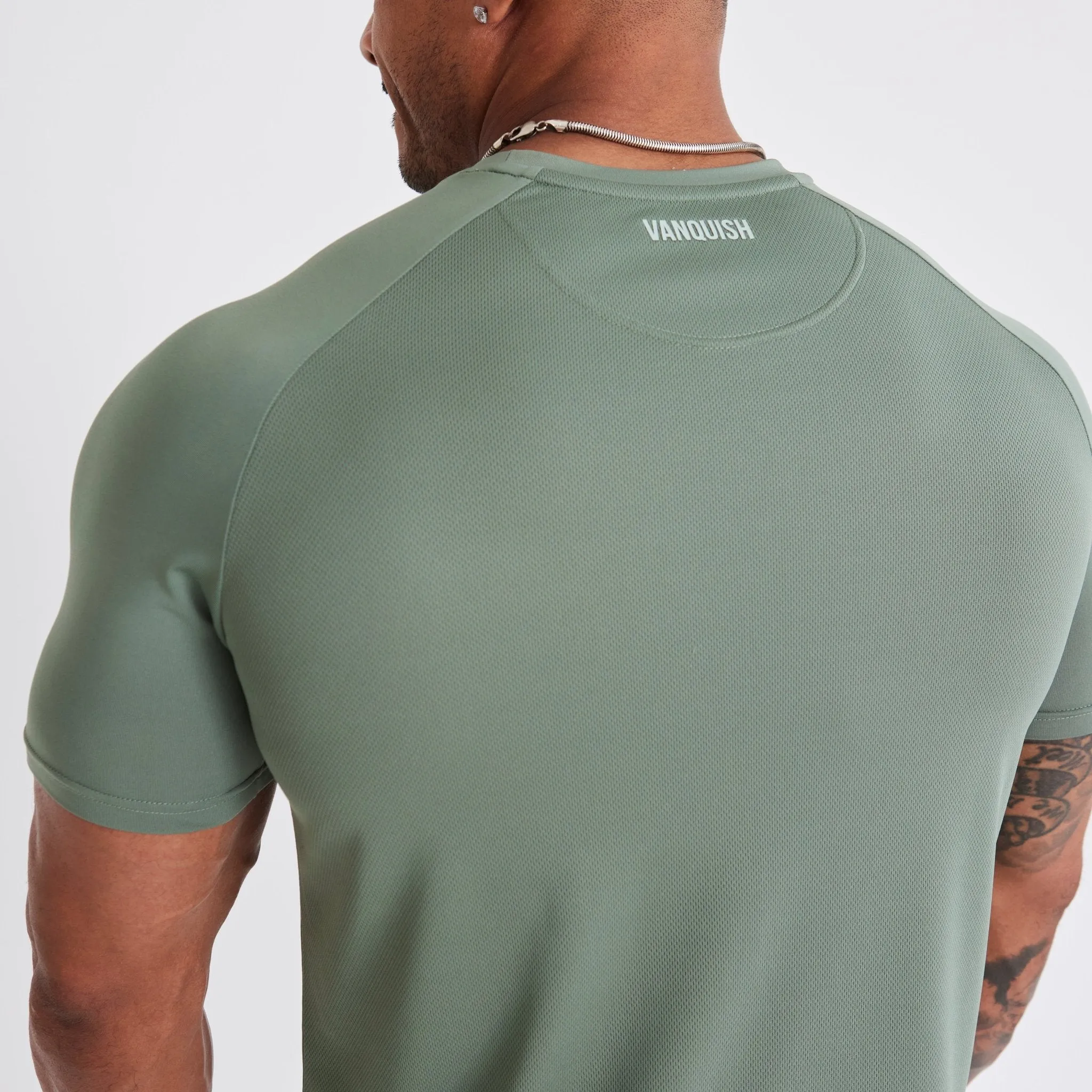 Vanquish Essential Green Performance Short Sleeve T Shirt