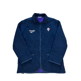 Vintage 90s Navy Blue Reebok Fiorentina Football Coat - Extra Large