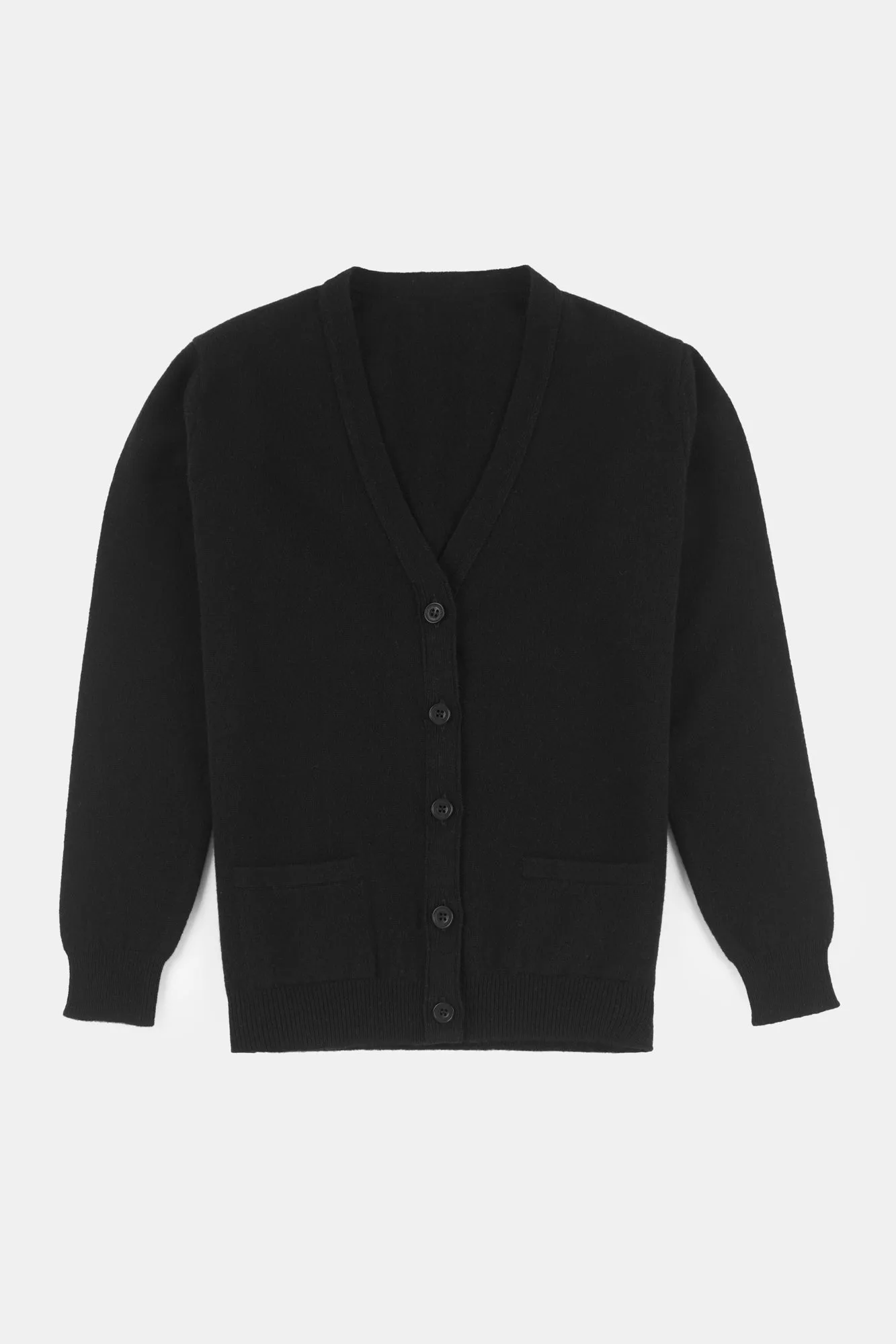 Women's Lambswool Cardigan - Black