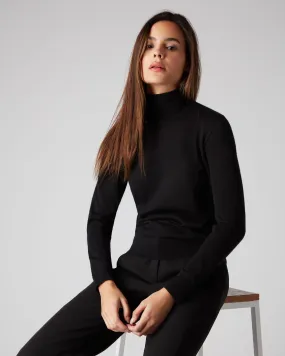 Women's Margot Superfine Cashmere Turtle Neck Sweater Black